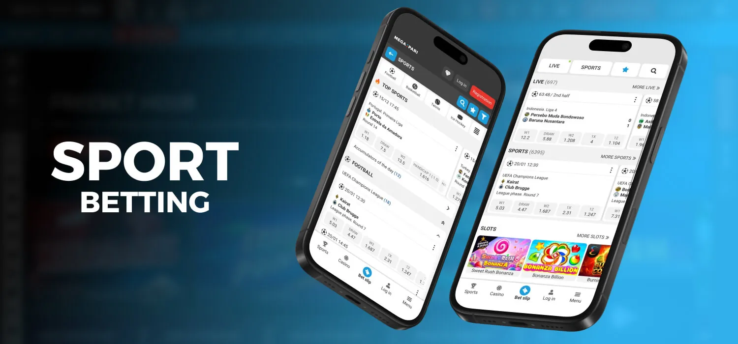 sport betting available at megapari